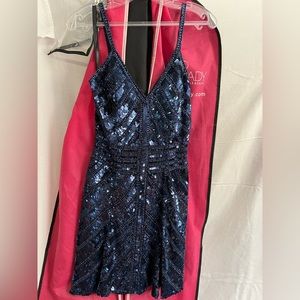 Blue Sequin Sherri Hill Dress